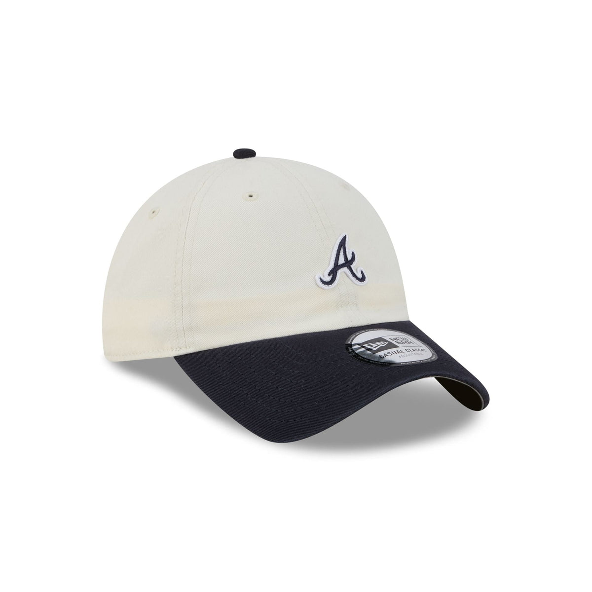 Atlanta Braves Mini Logo Chrome White Casual Classic Adjustable Hat