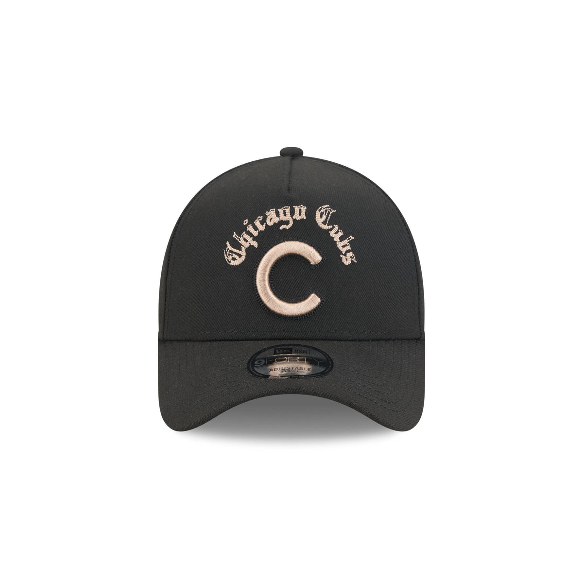 Chicago Cubs Gothic Lettering 9FORTY A-Frame Snapback Hat