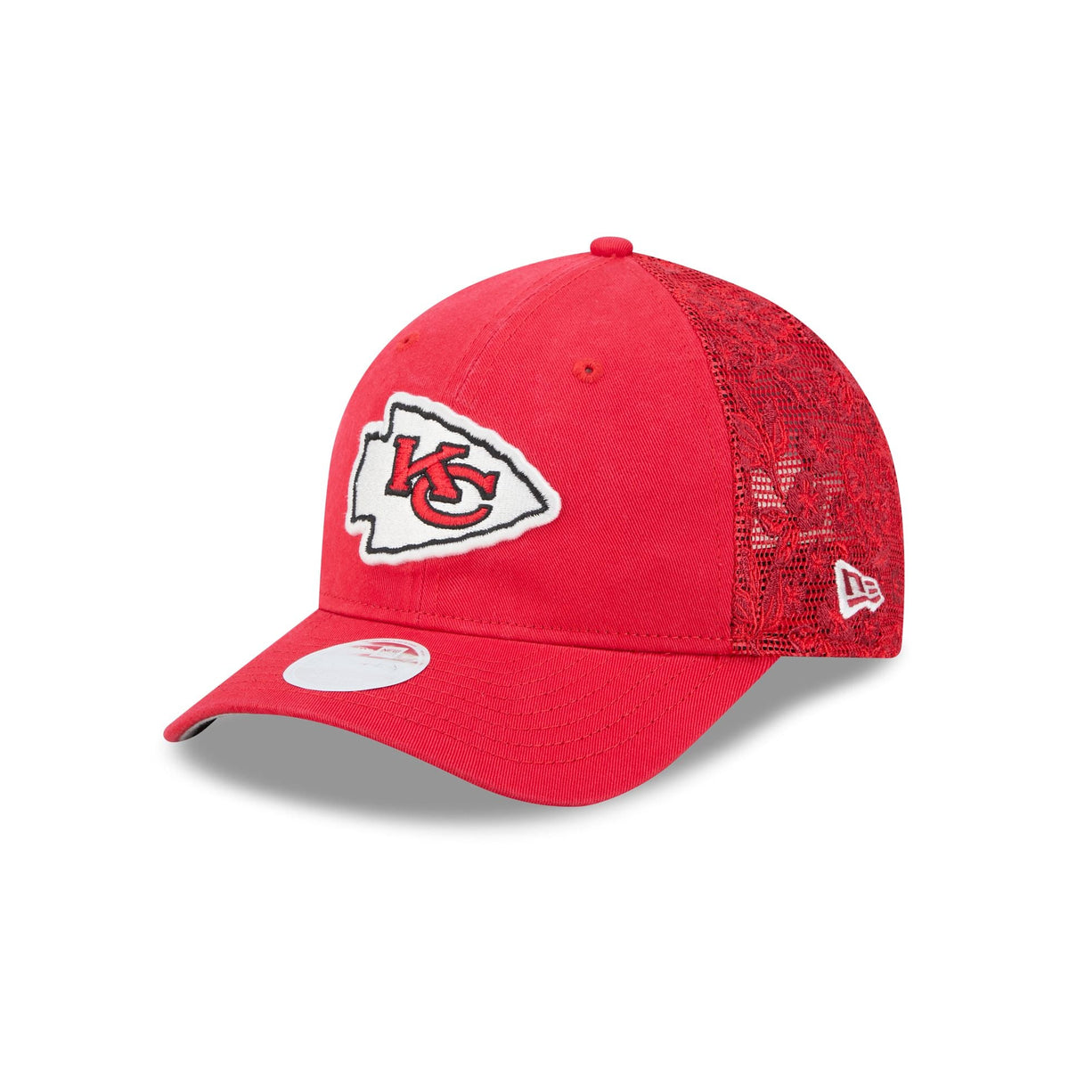 Kansas City Chiefs Floral Mesh Women's 9FORTY M-Crown Trucker Hat