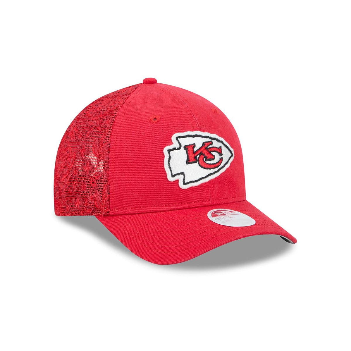 Kansas City Chiefs Floral Mesh Women's 9FORTY M-Crown Trucker Hat
