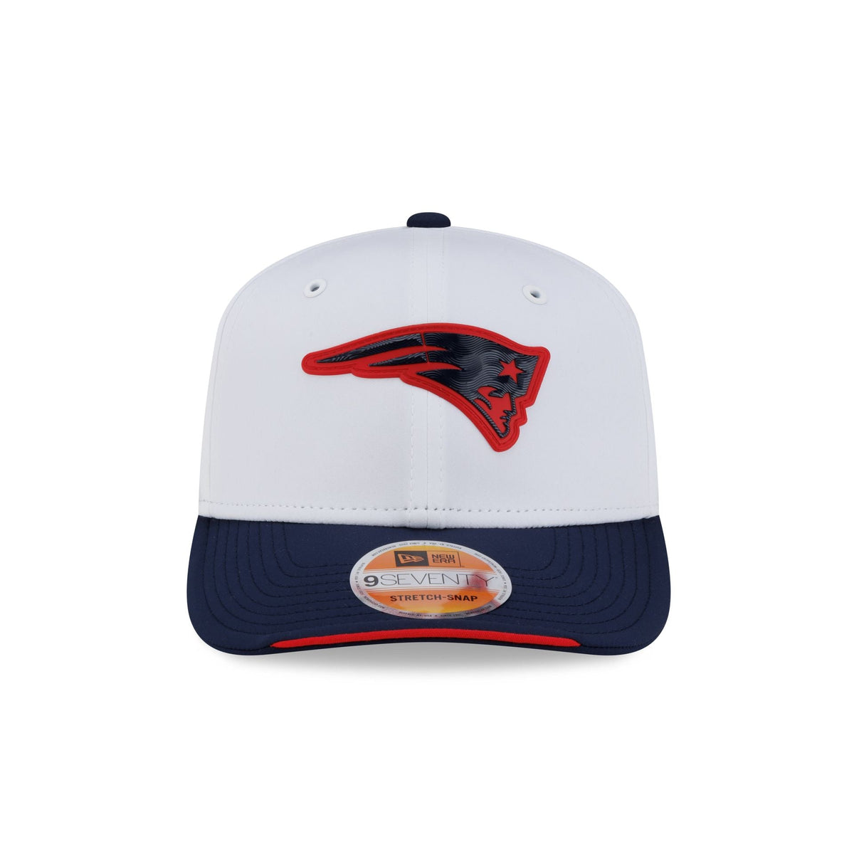 New England Patriots 2026 Sideline White 9SEVENTY Stretch-Snap Hat