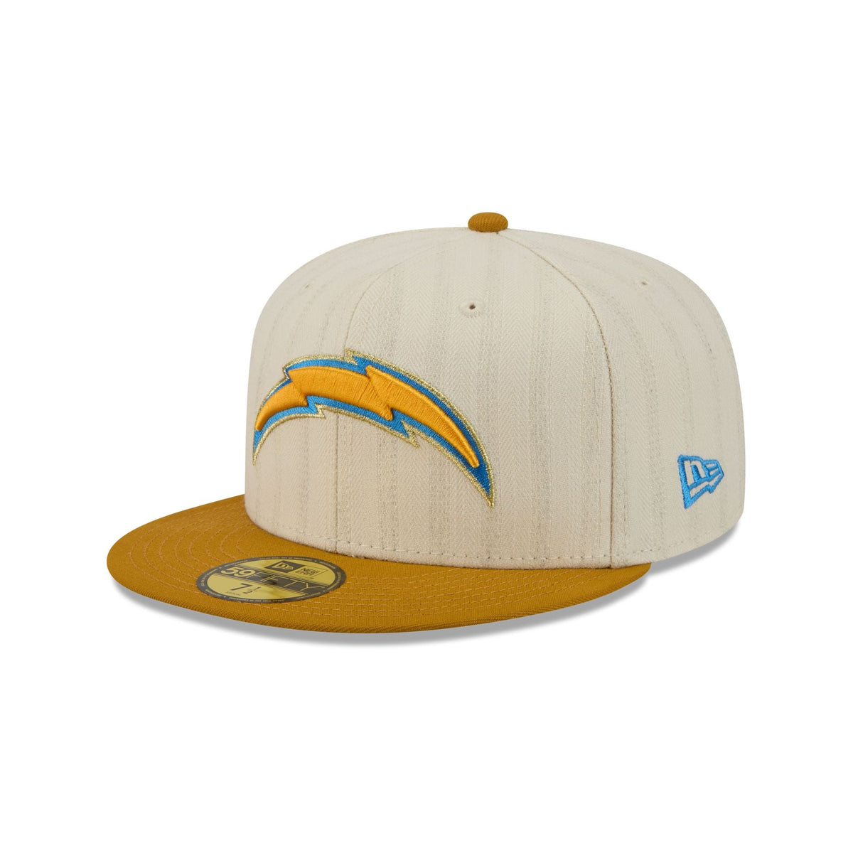 Los Angeles Chargers Chrome Herringbone 59FIFTY Fitted Hat