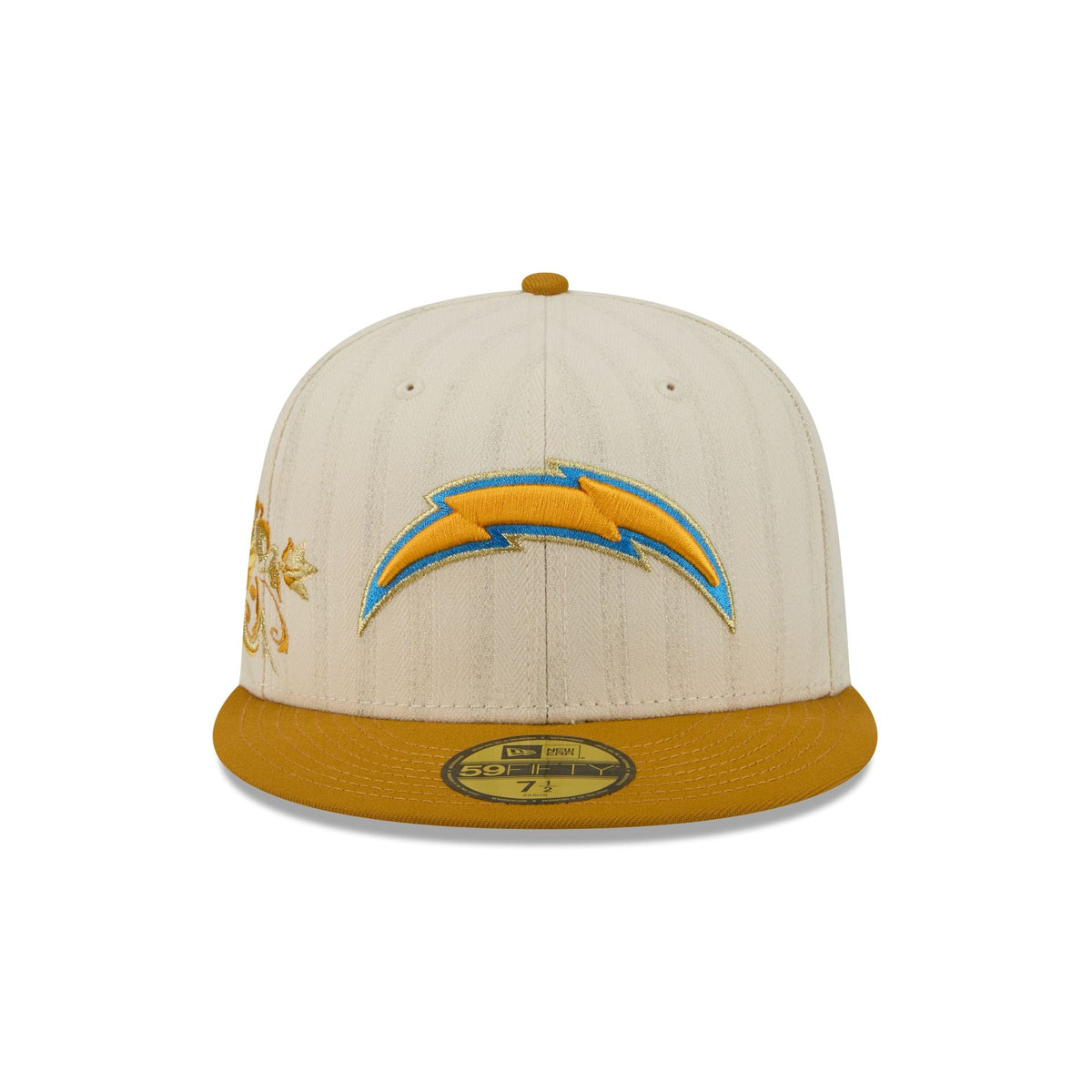 Los Angeles Chargers Chrome Herringbone 59FIFTY Fitted Hat