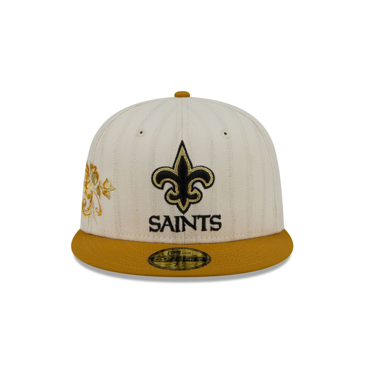 New Orleans Saints Chrome Herringbone 59FIFTY Fitted Hat