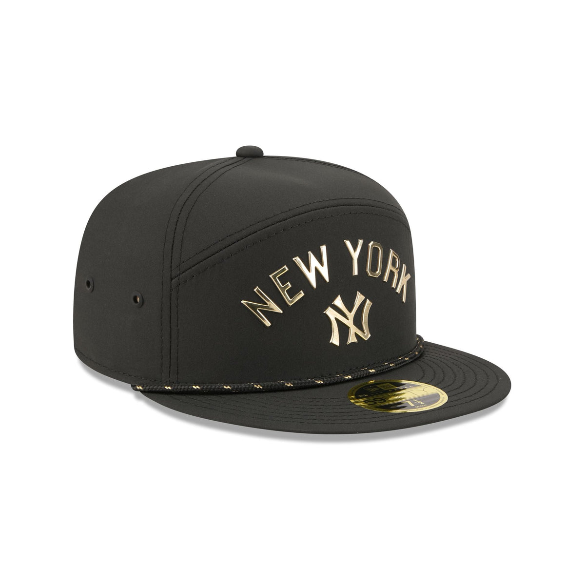 New York Yankees Gold Logo Rope Split Panel 59FIFTY Fitted Hat