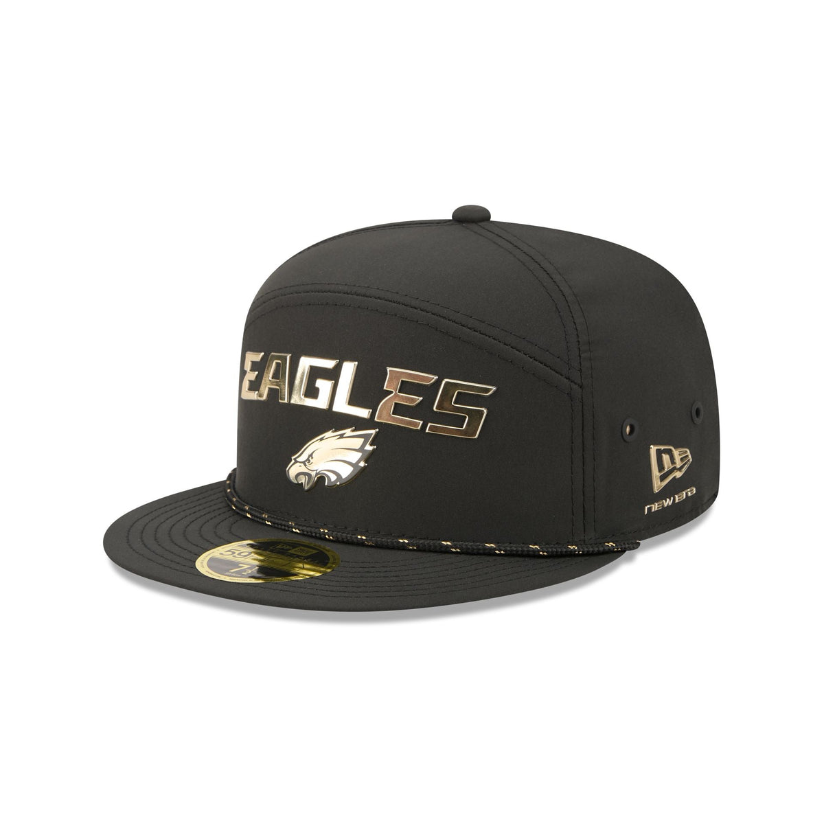Philadelphia Eagles Gold Logo Rope Split Panel 59FIFTY Fitted Hat