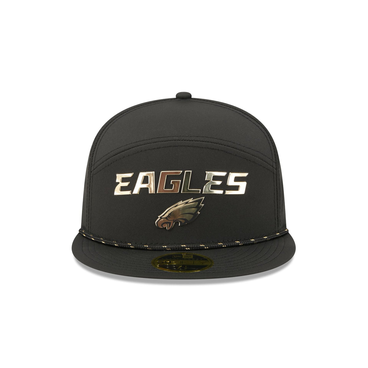 Philadelphia Eagles Gold Logo Rope Split Panel 59FIFTY Fitted Hat
