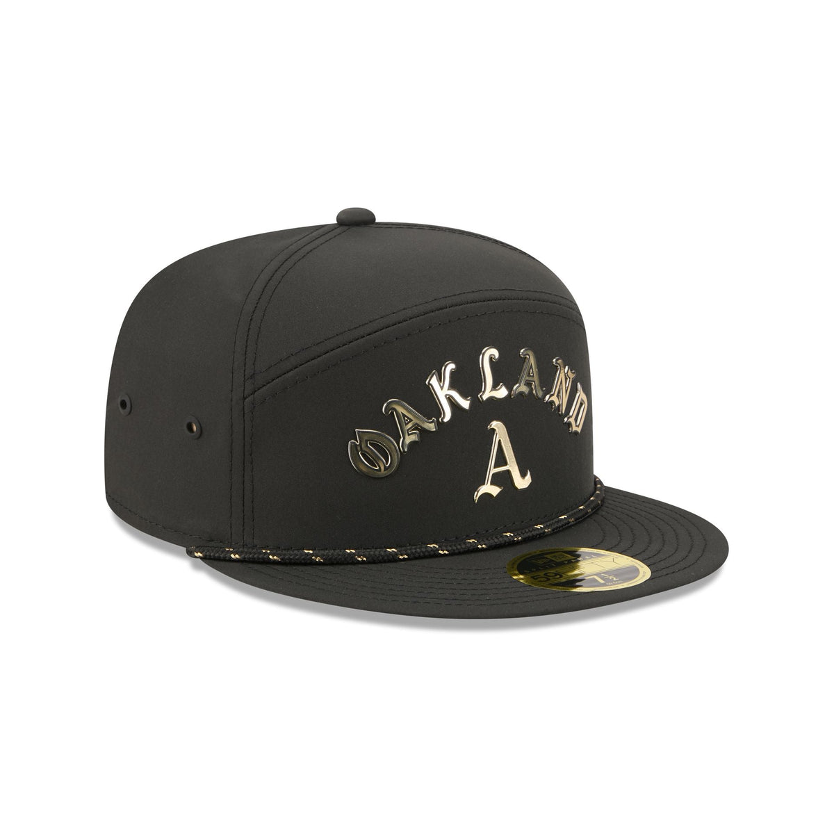 Athletics Gold Logo Rope Split Panel 59FIFTY Fitted Hat