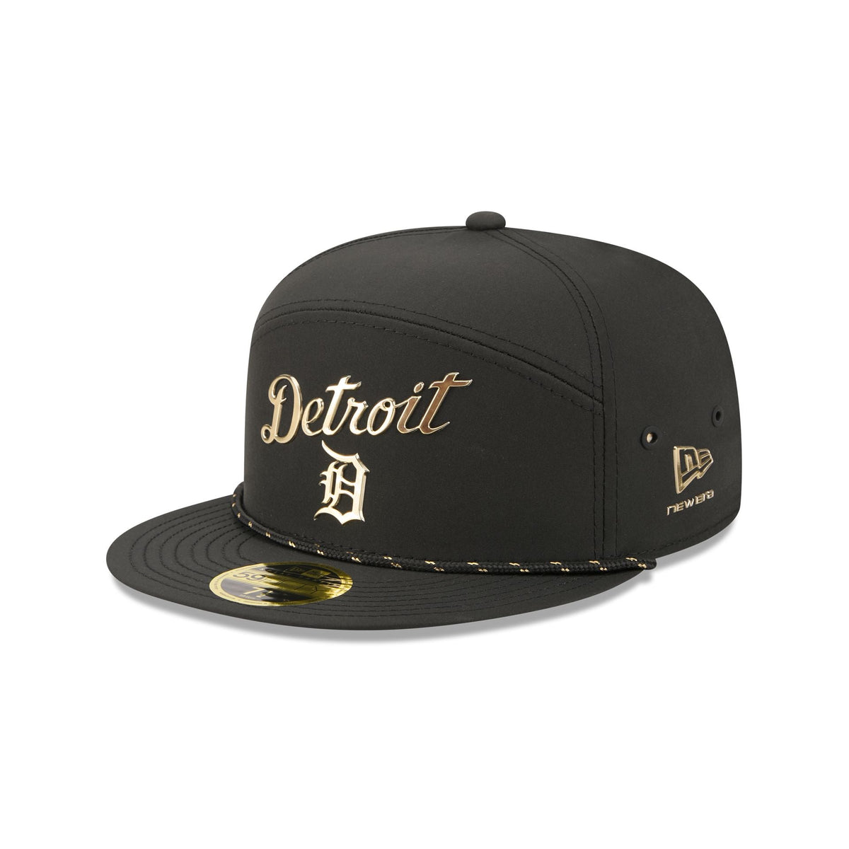 Detroit Tigers Gold Logo Rope Split Panel 59FIFTY Fitted Hat