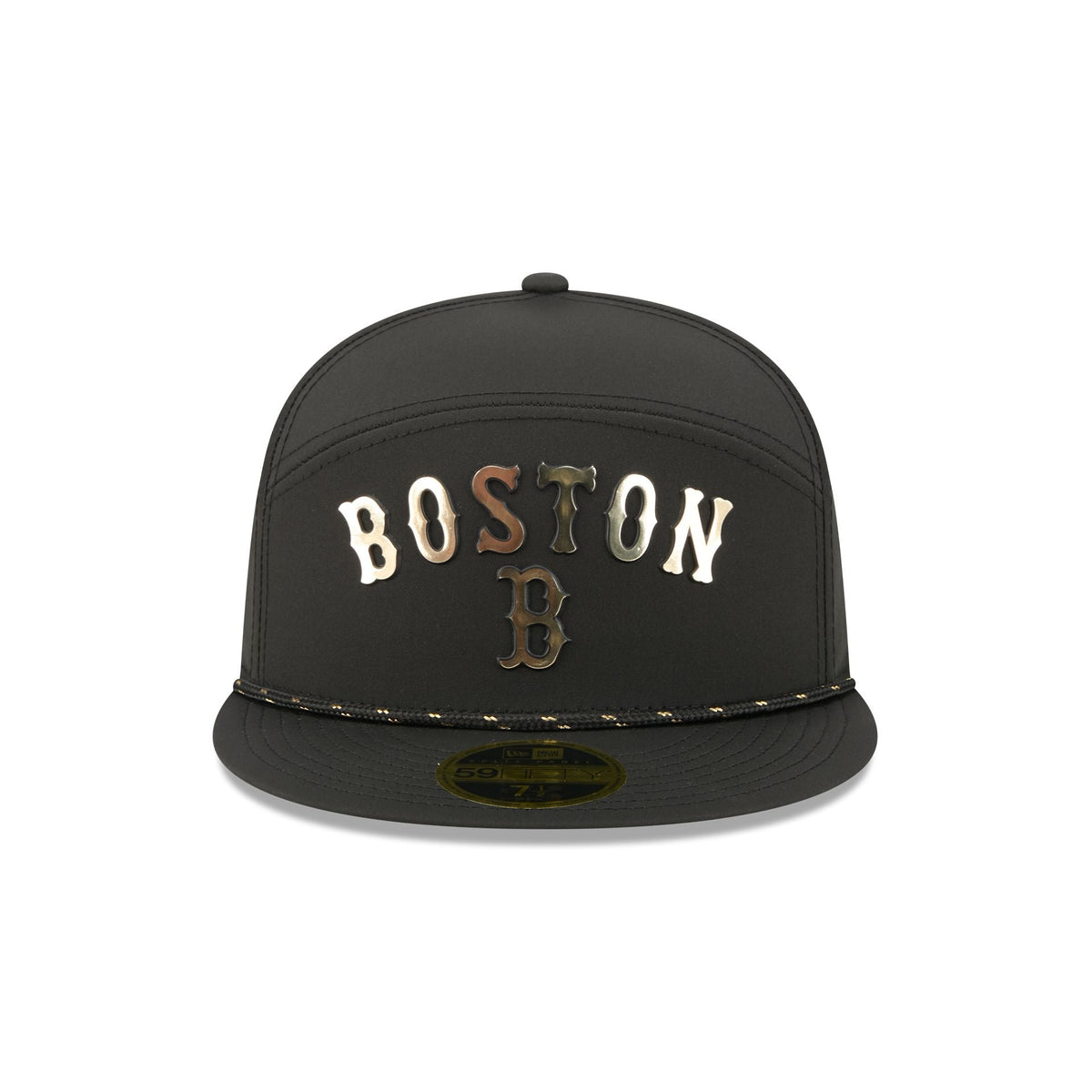Boston Red Sox Gold Logo Rope Split Panel 59FIFTY Fitted Hat