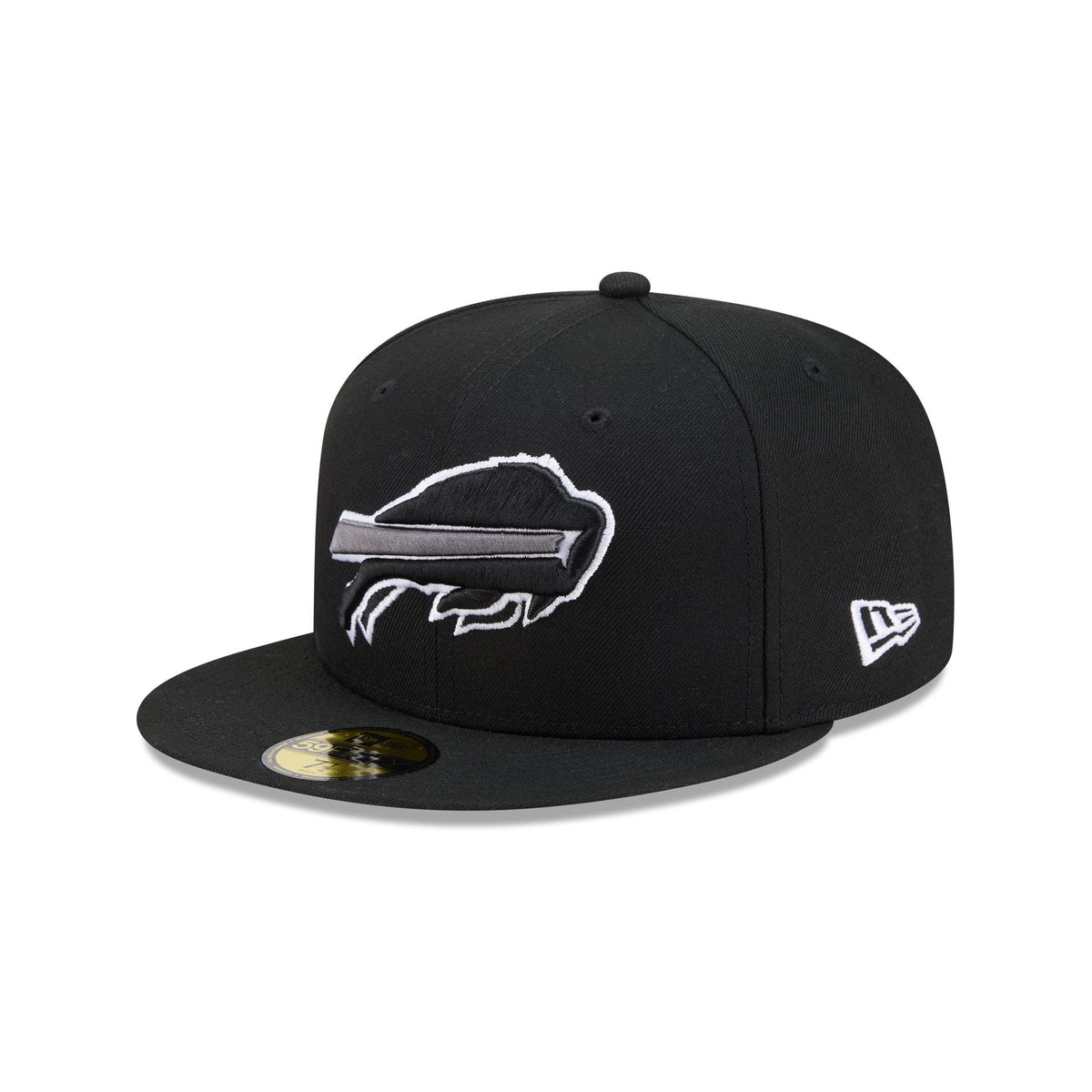 Buffalo Bills Black and White Basic 59FIFTY Fitted Hat
