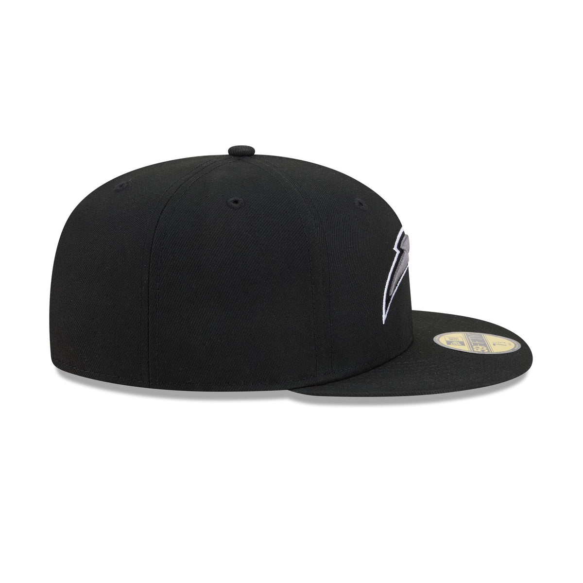 Los Angeles Chargers Black and White Basic 59FIFTY Fitted Hat
