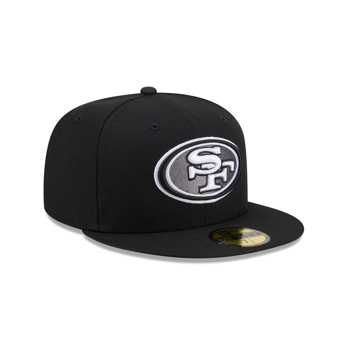 San Francisco 49ers Black and White Basic 59FIFTY Fitted Hat