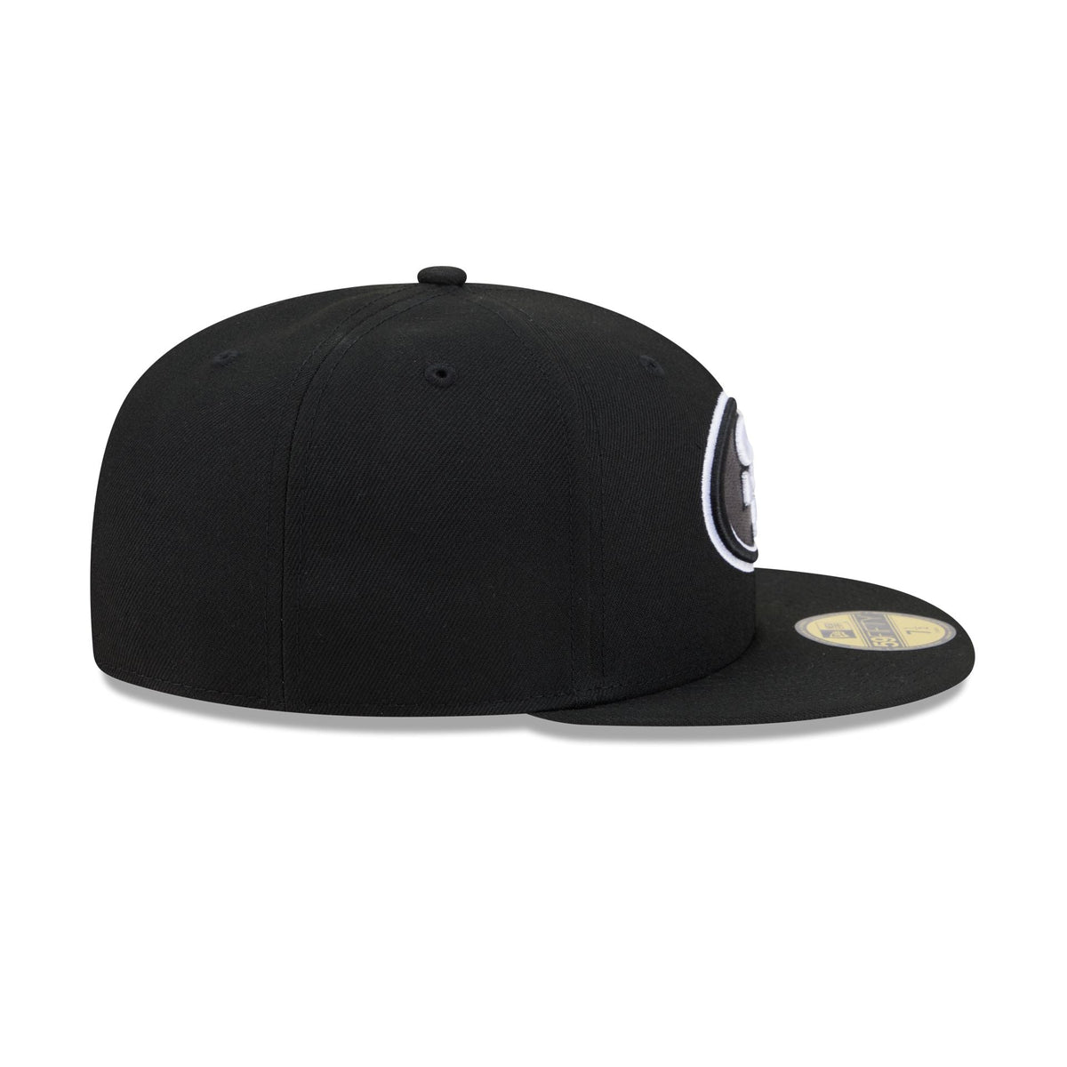 San Francisco 49ers Black and White Basic 59FIFTY Fitted Hat