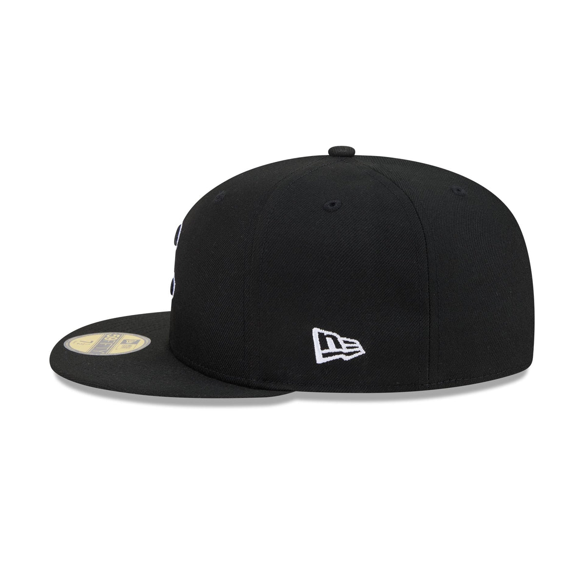 Chicago Cubs Black and White Basic 59FIFTY Fitted Hat