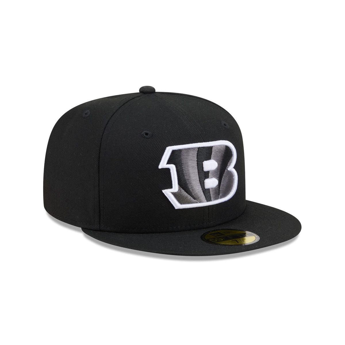 Cincinnati Bengals Black and White Basic 59FIFTY Fitted Hat