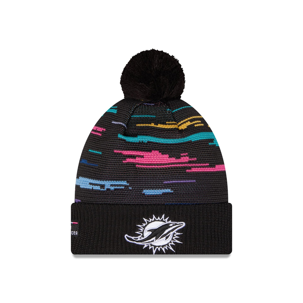 Miami Dolphins 2026 Crucial Catch Pom Knit Hat