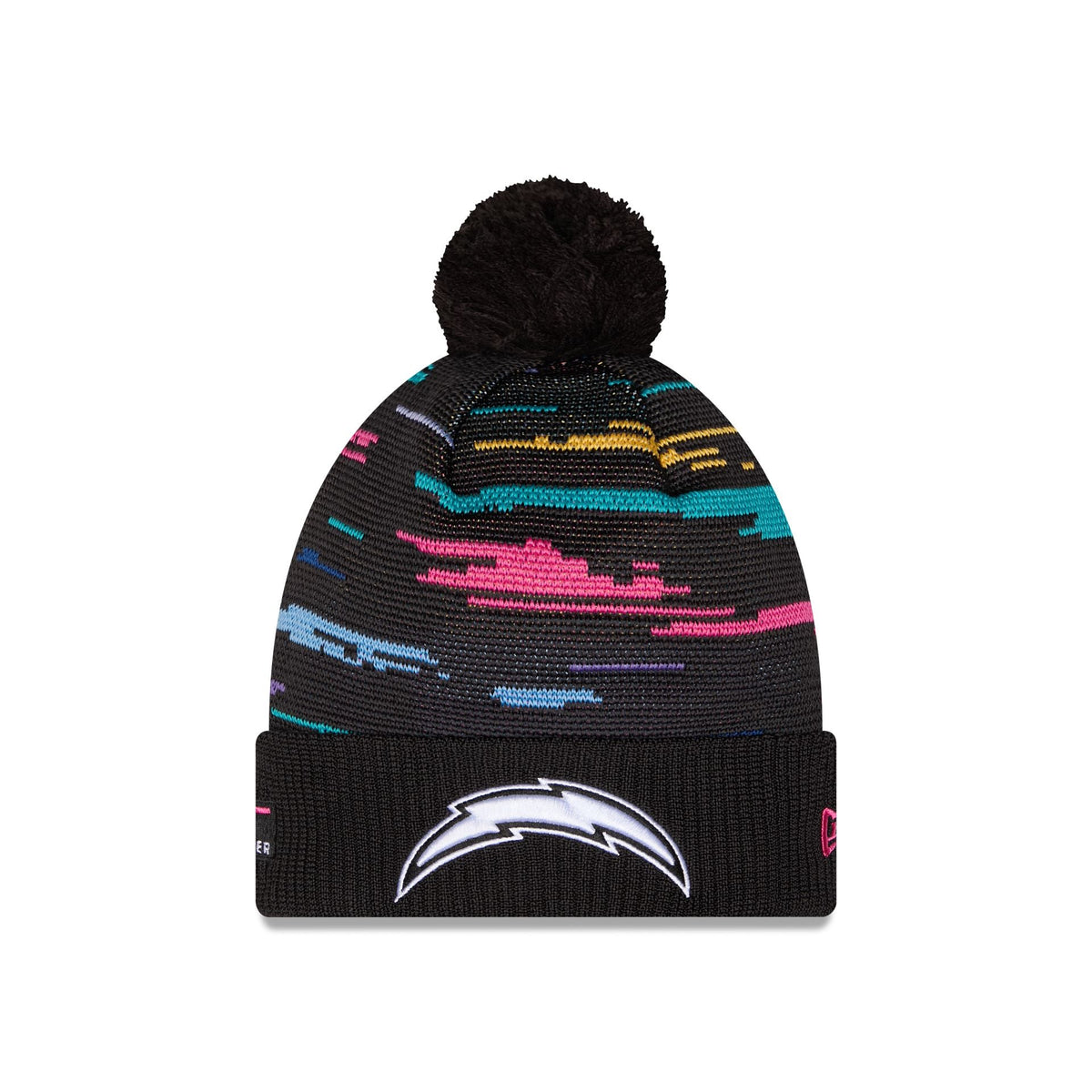 Los Angeles Chargers 2026 Crucial Catch Pom Knit Hat
