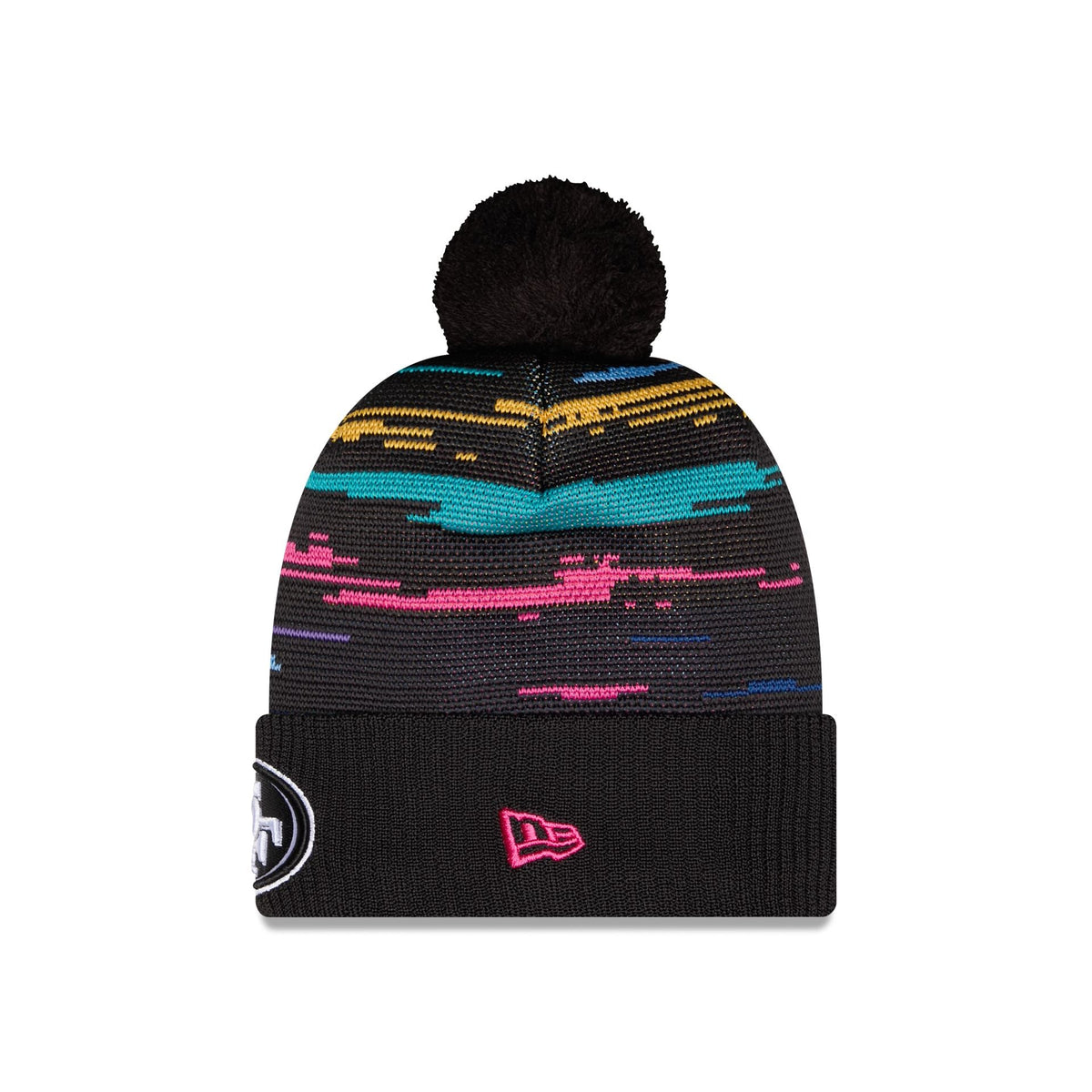 San Francisco 49ers 2026 Crucial Catch Kids Pom Knit Hat