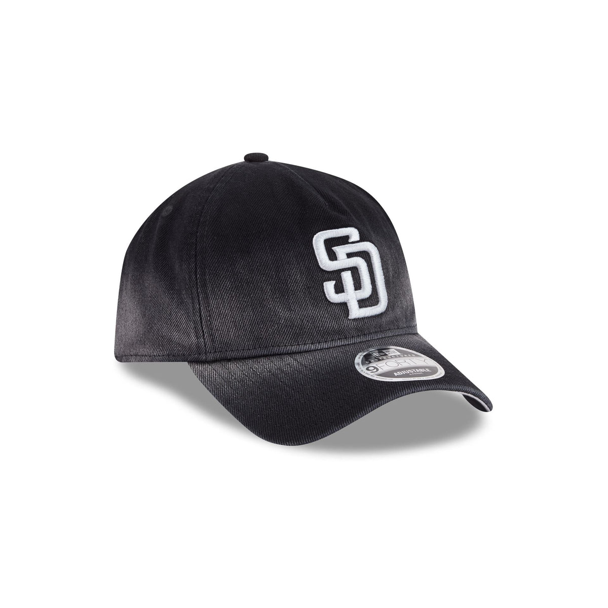 San Diego Padres Washed Black Denim 9FORTY A-Frame Unstructured Snapback Hat