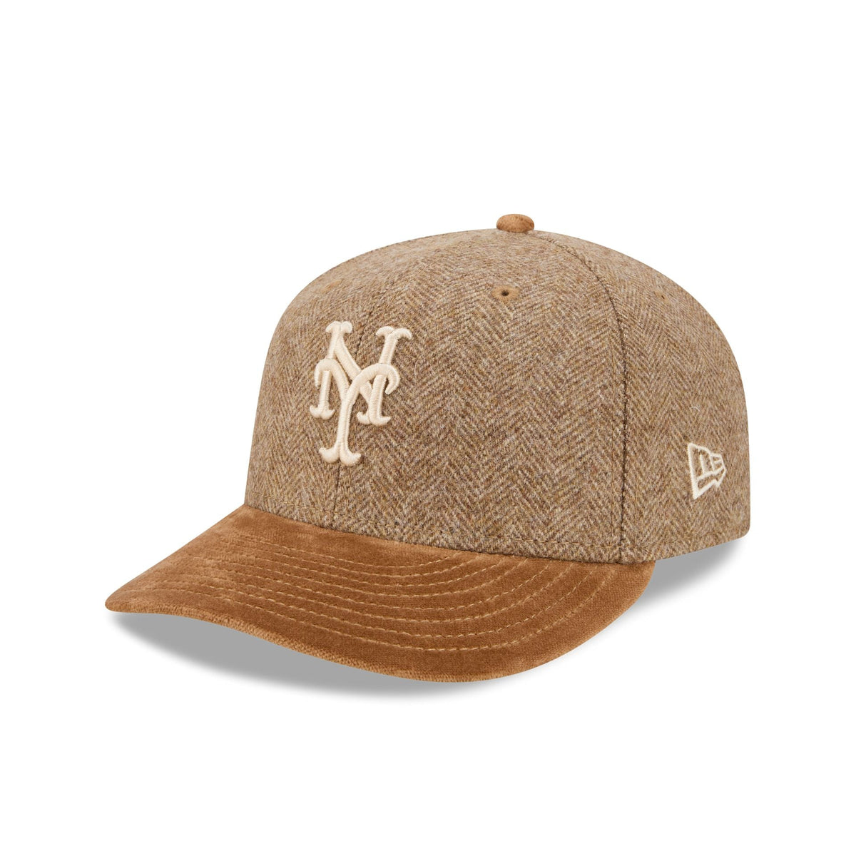 New York Mets Moon Brisbane Moss Brown Visor 59FIFTY Fitted Hat