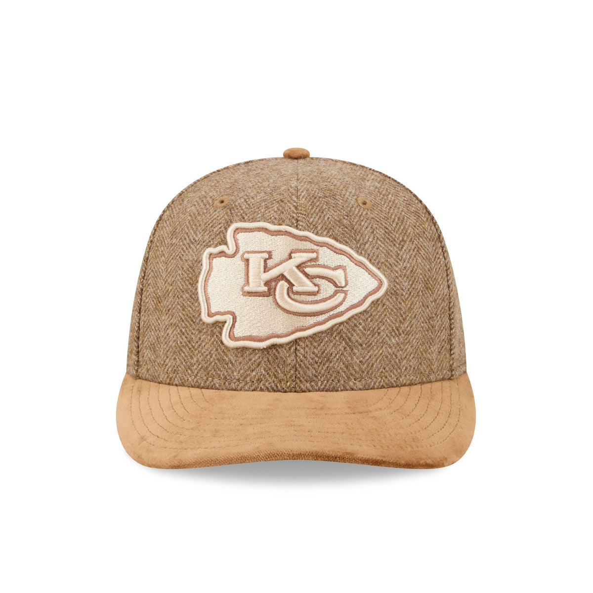 Kansas City Chiefs Moon Brisbane Moss Brown Visor 59FIFTY Fitted Hat