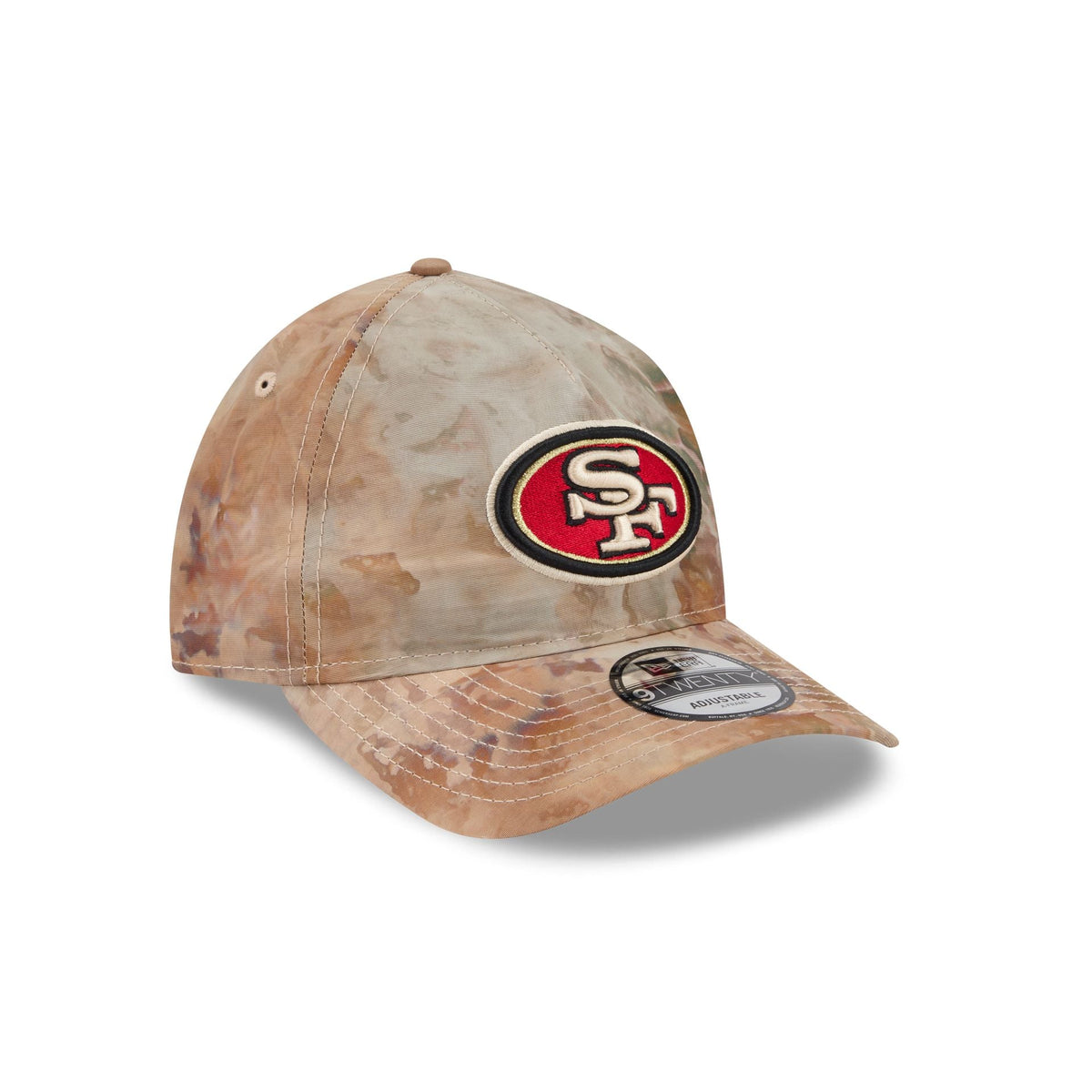 San Francisco 49ers Washed Nylon Brown 9TWENTY A-Frame Adjustable Hat
