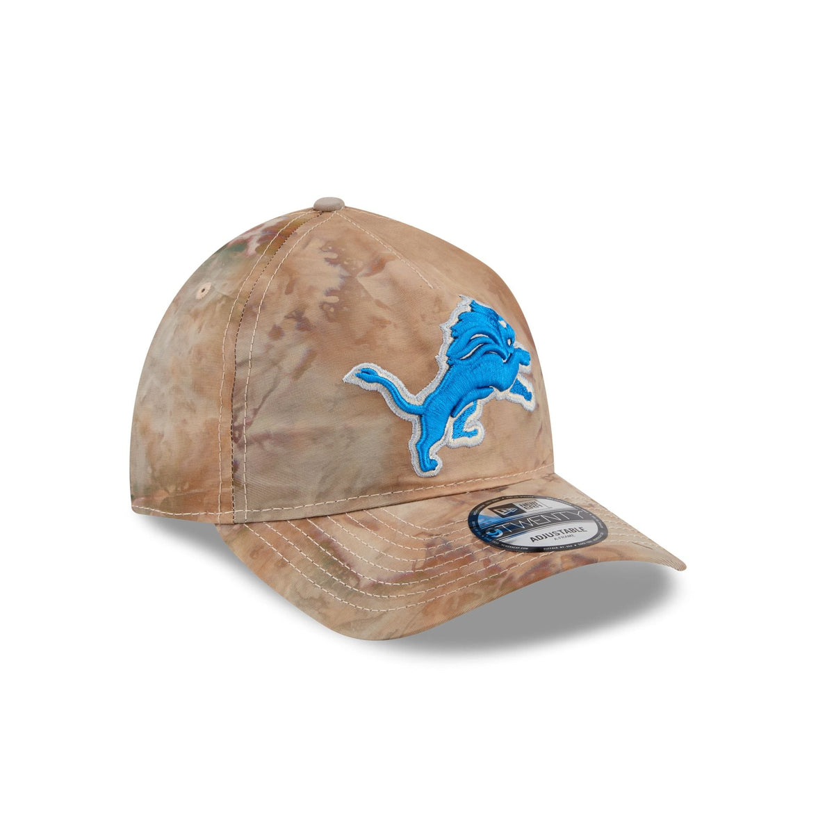 Detroit Lions Washed Nylon Brown 9TWENTY A-Frame Adjustable Hat