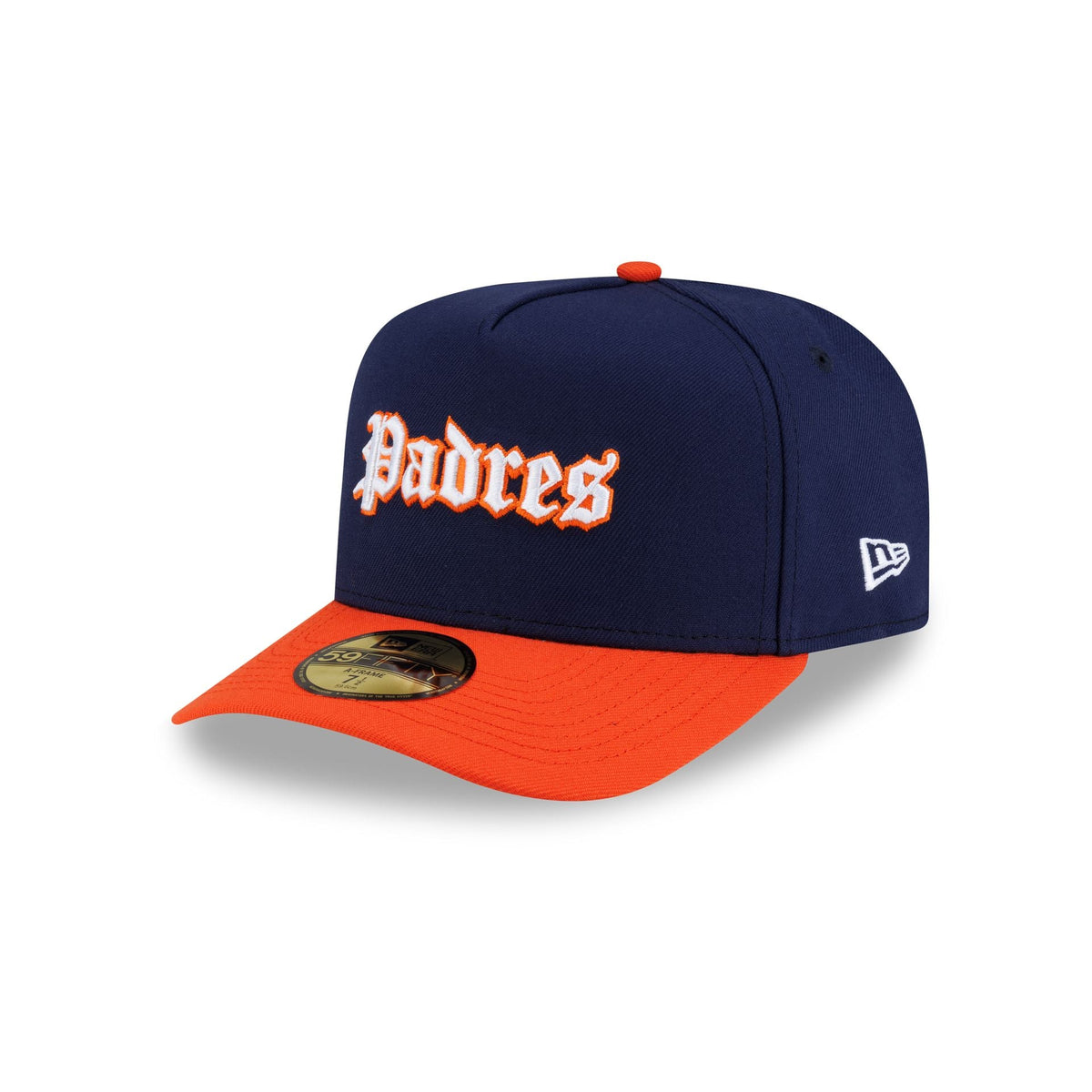 Just Caps Gothic Script San Diego Padres 59FIFTY A-Frame Fitted Hat