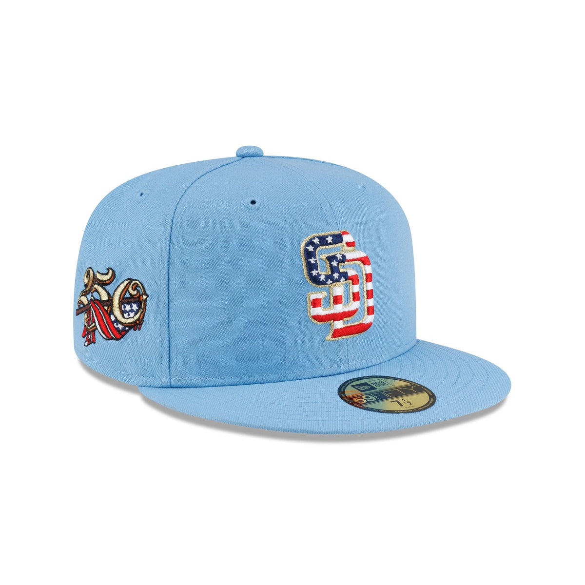 San Diego Padres Red. White & Blue 59FIFTY Fitted Hat