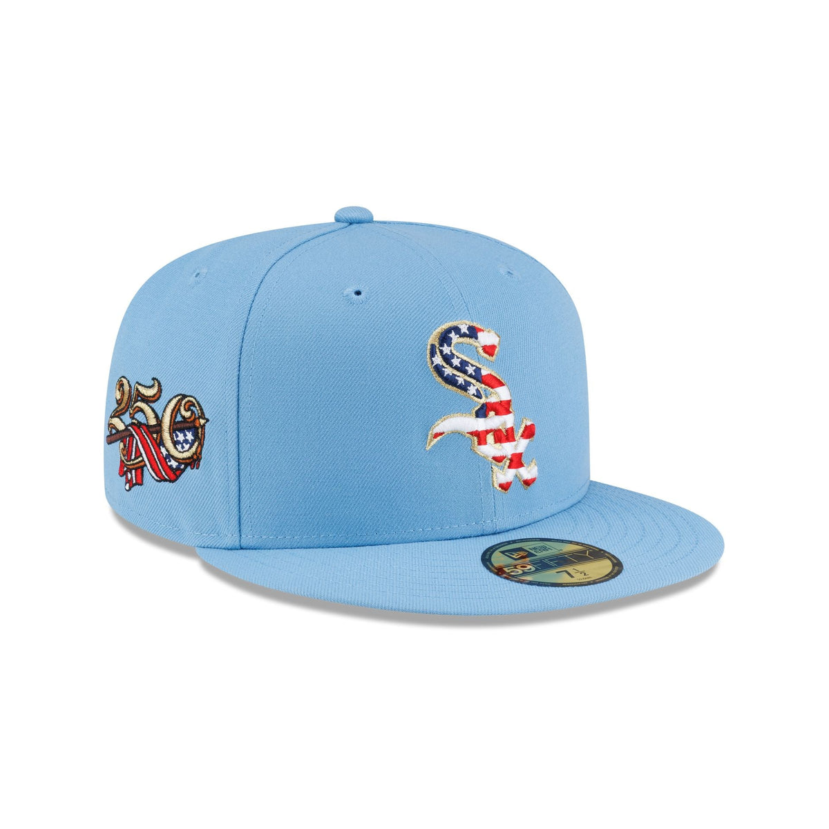 Chicago White Sox Red. White & Blue 59FIFTY Fitted Hat