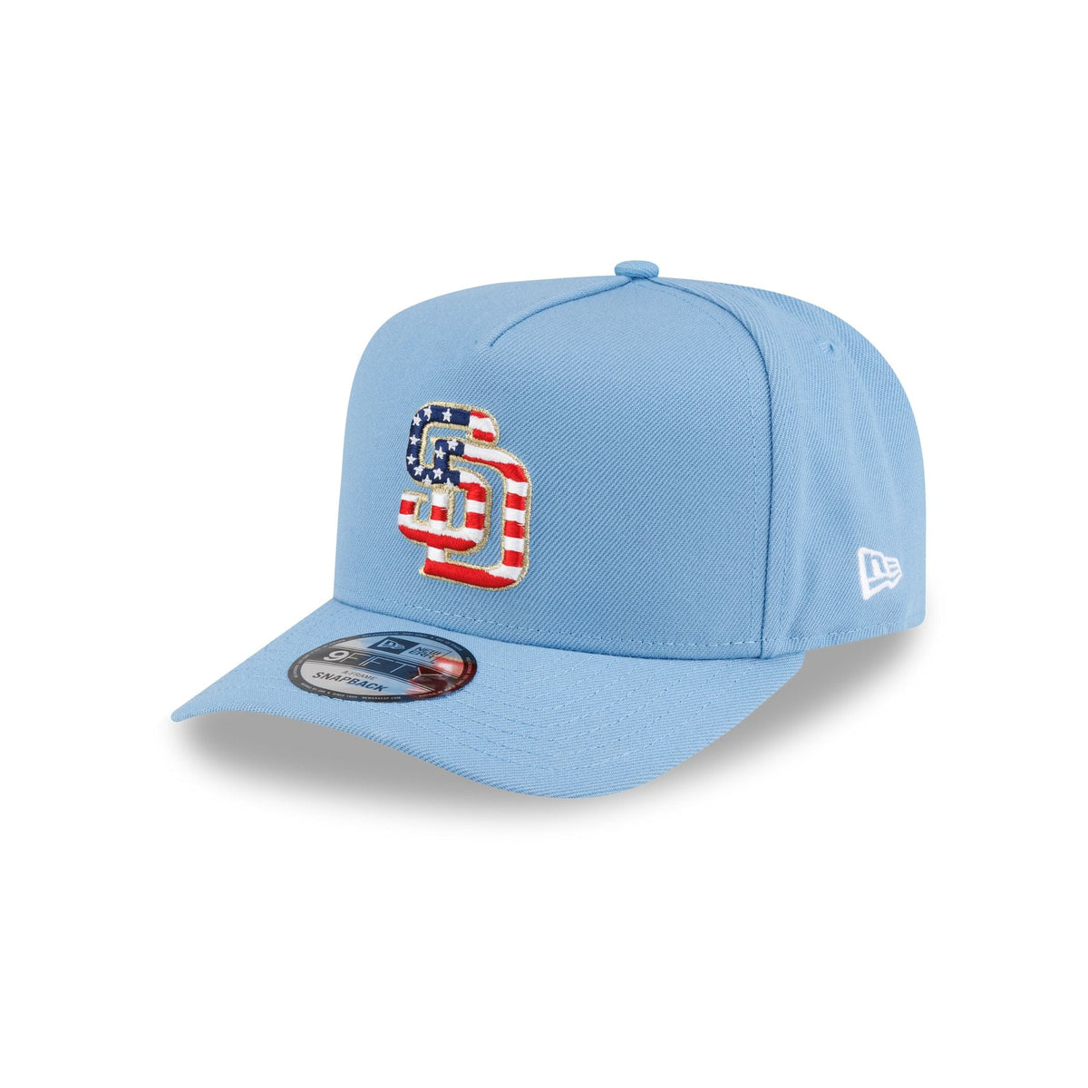 San Diego Padres Red. White & Blue 9FIFTY A-Frame Snapback Hat