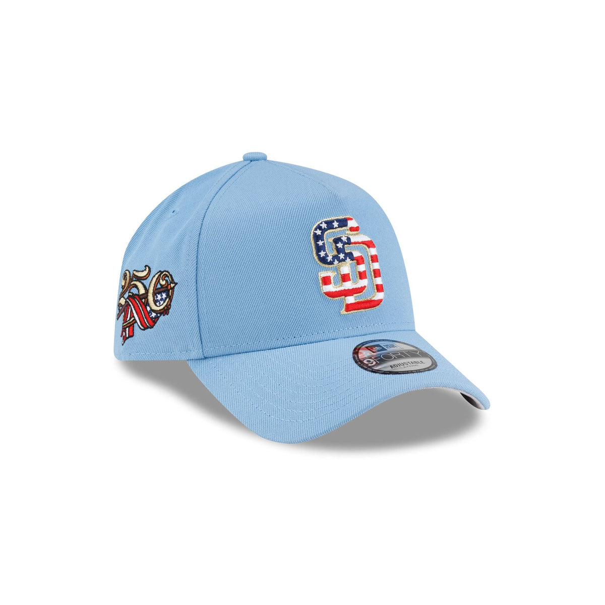 San Diego Padres Red. White & Blue 9FORTY A-Frame Snapback Hat