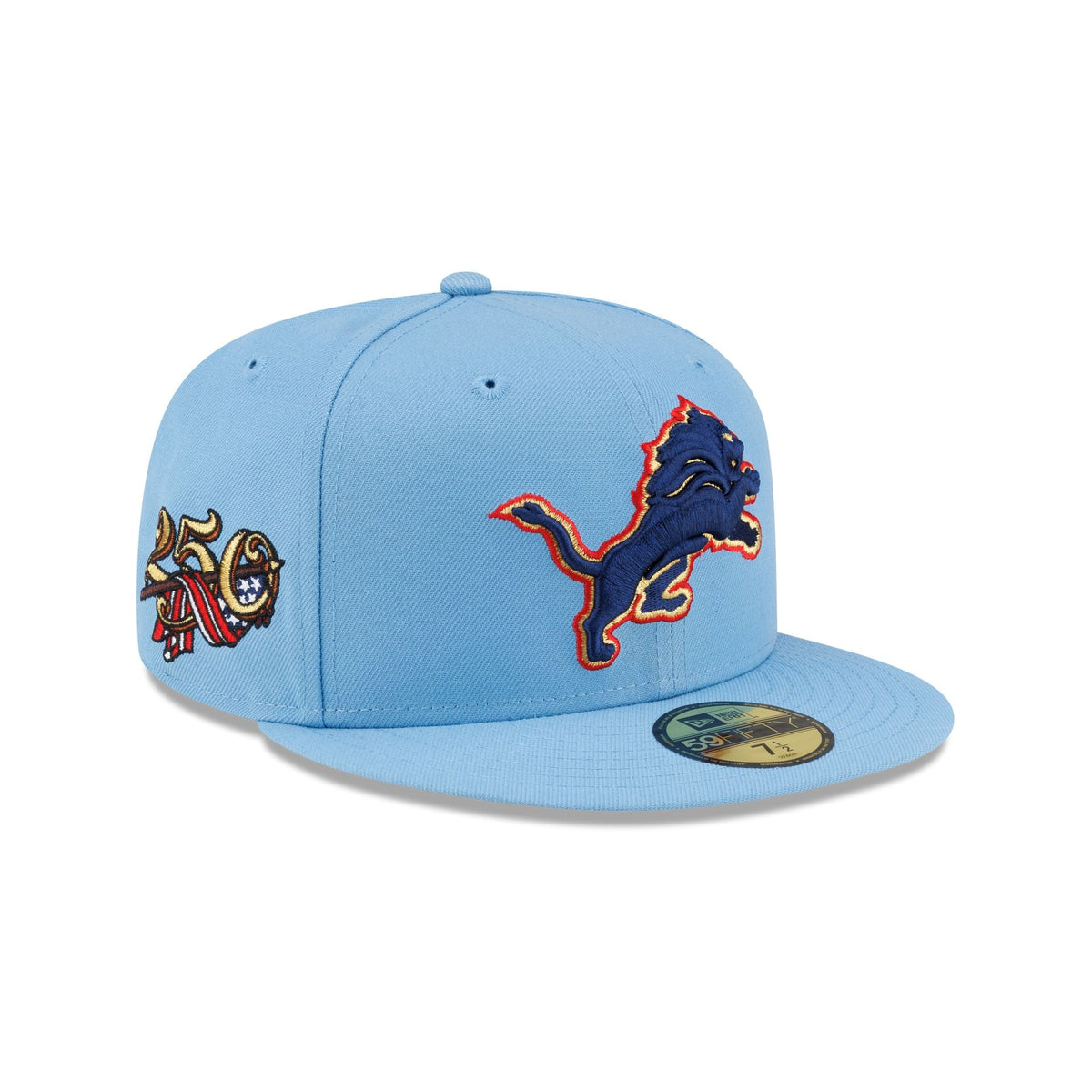 Detroit Lions Red. White & Blue 59FIFTY Fitted Hat