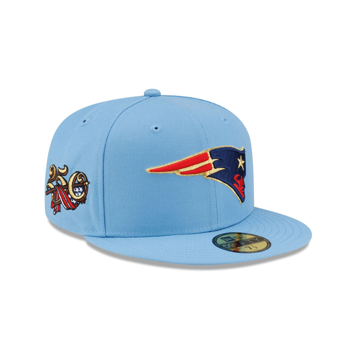 New England Patriots Red. White & Blue 59FIFTY Fitted Hat