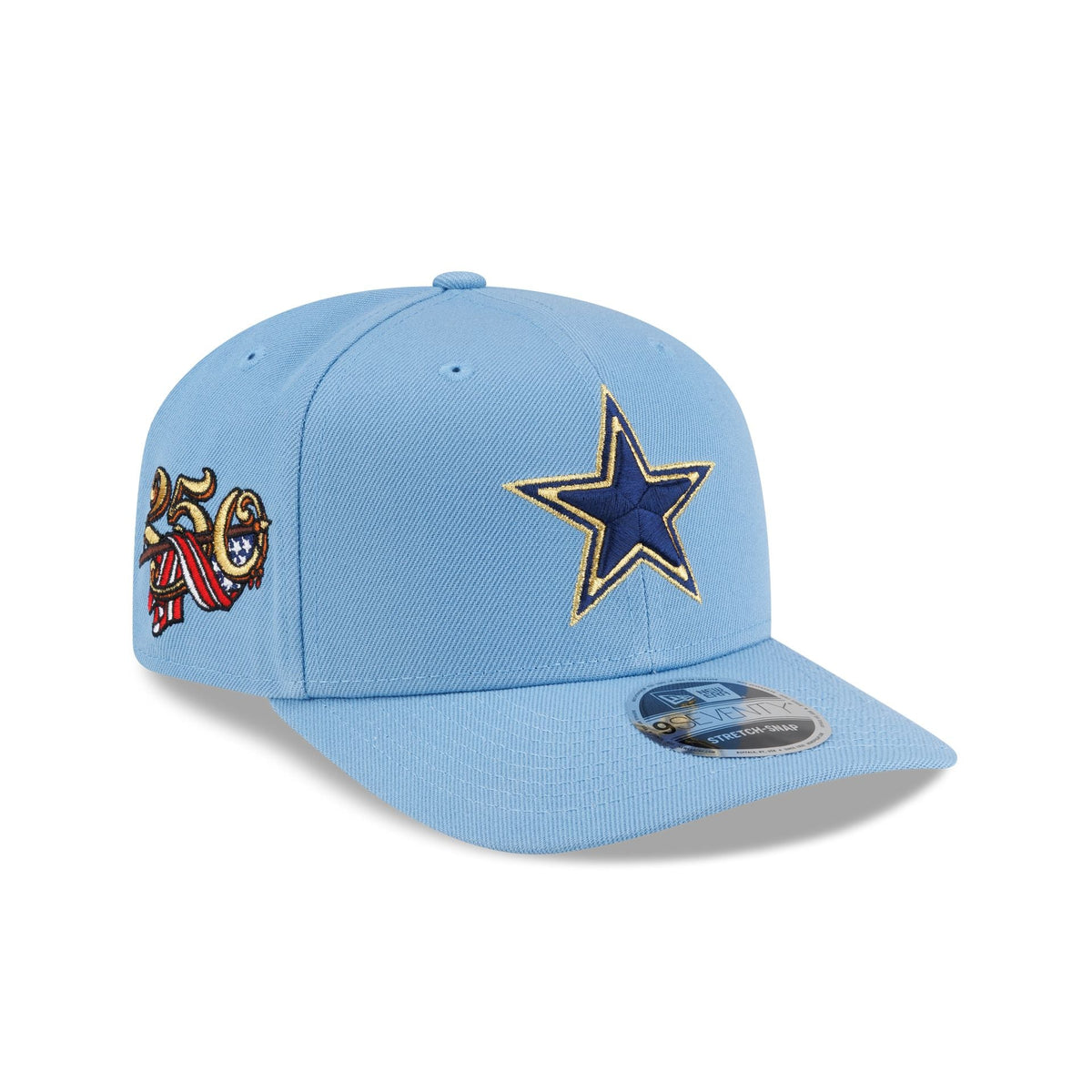 Dallas Cowboys Red. White & Blue 9SEVENTY Stretch-Snap Hat