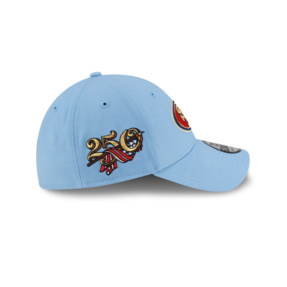 San Francisco 49ers Red. White & Blue 39THIRTY Stretch Fit Hat