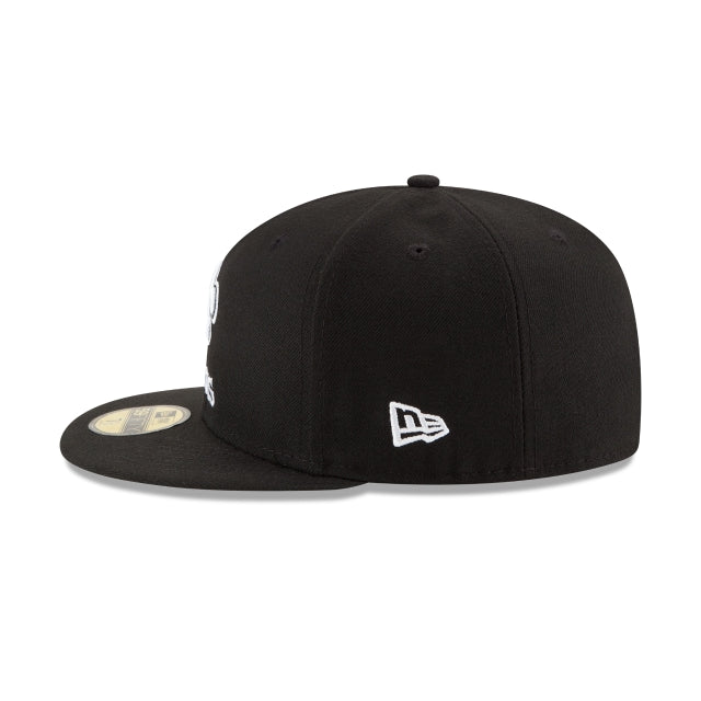 New Orleans Saints Black & White 59FIFTY Fitted Hat