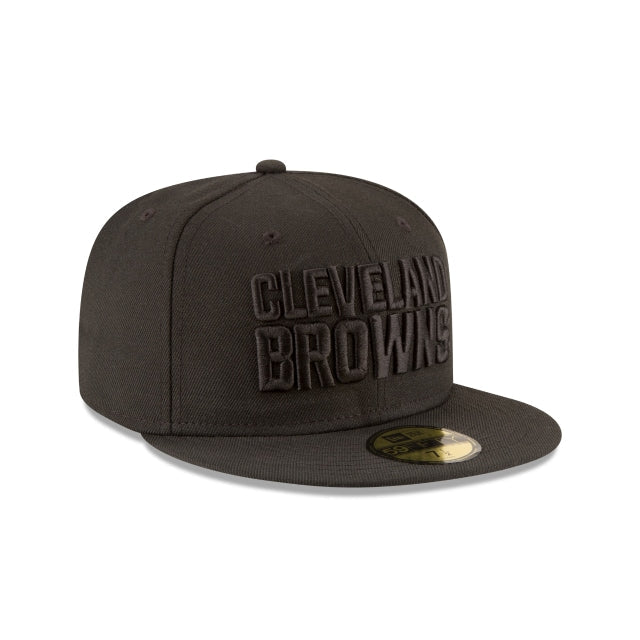 Cleveland Browns Black On Black 59FIFTY Fitted Hat