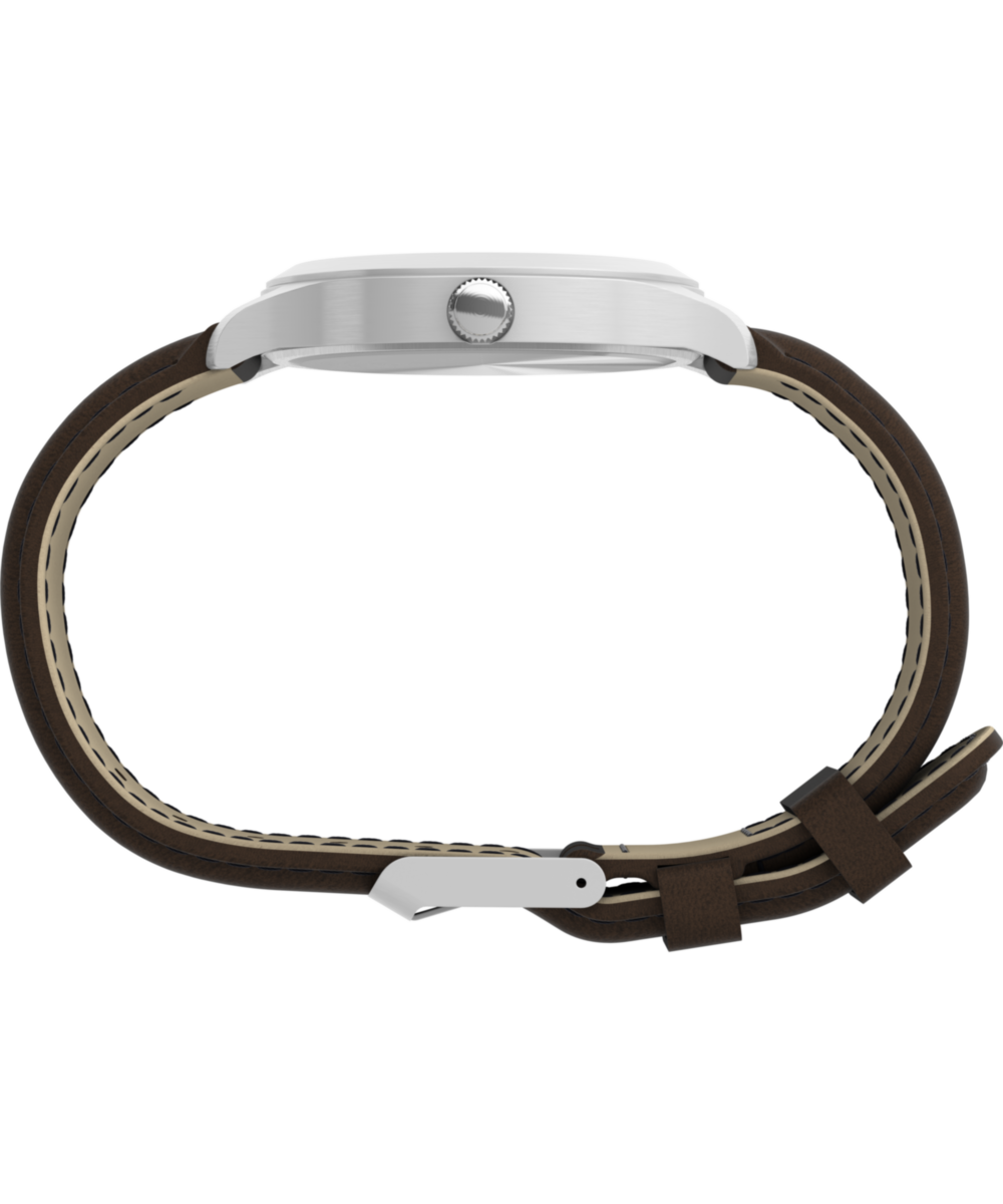 Expedition Metal Field 39mm Leather Strap Watch