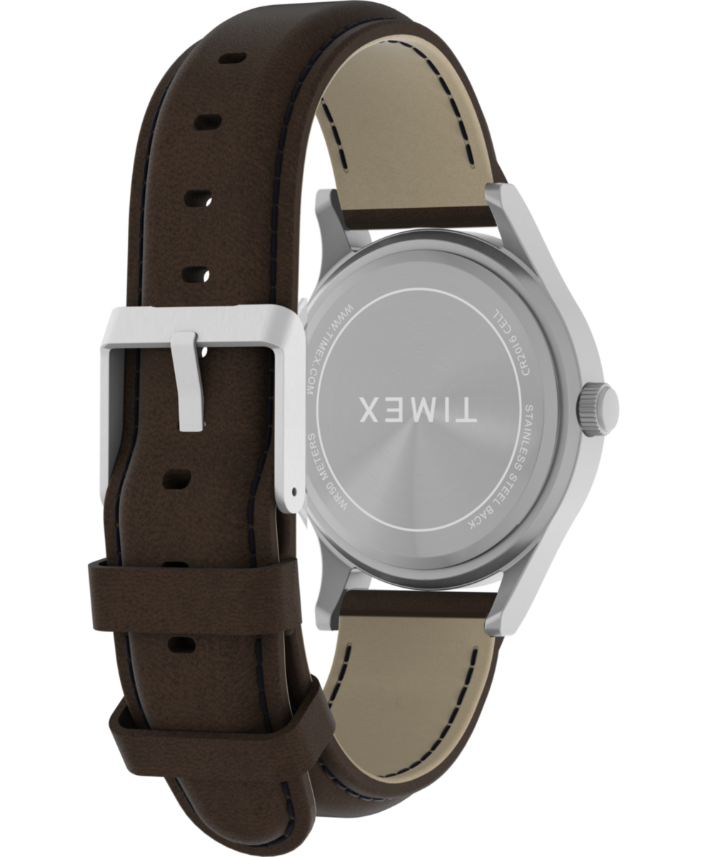 Expedition Metal Field 39mm Leather Strap Watch