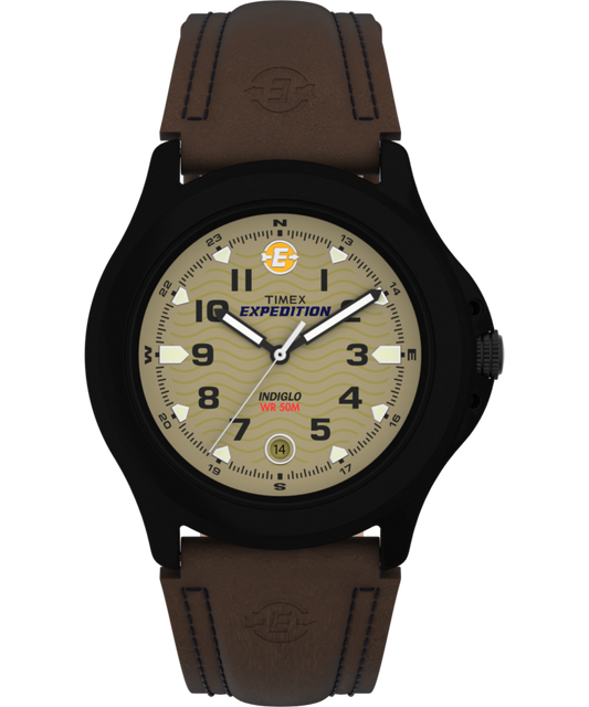 Expedition Metal Field 40mm Leather Strap Watch
