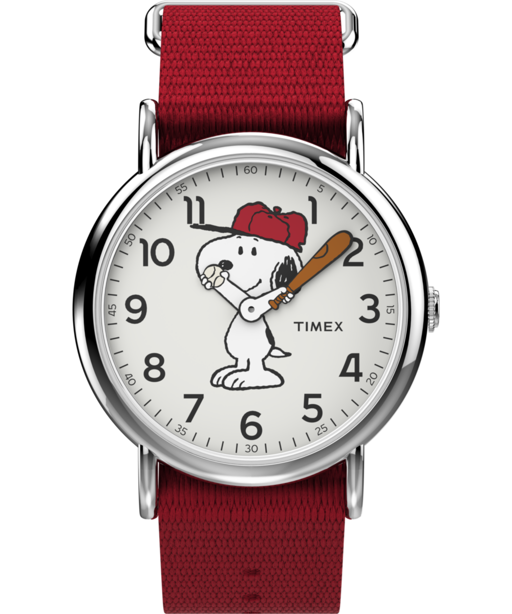 Peanuts® x Timex Snoopy 38mm Fabric Strap Watch