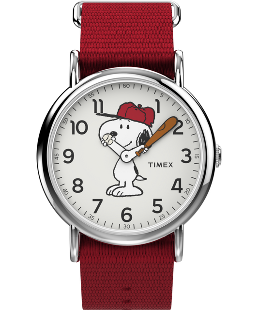 Peanuts® x Timex Snoopy 38mm Fabric Strap Watch