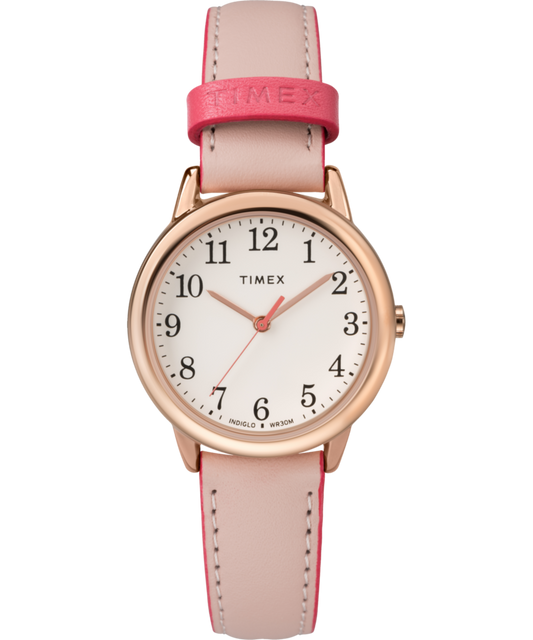 Easy Reader® Color Pop 30mm Leather Strap Watch