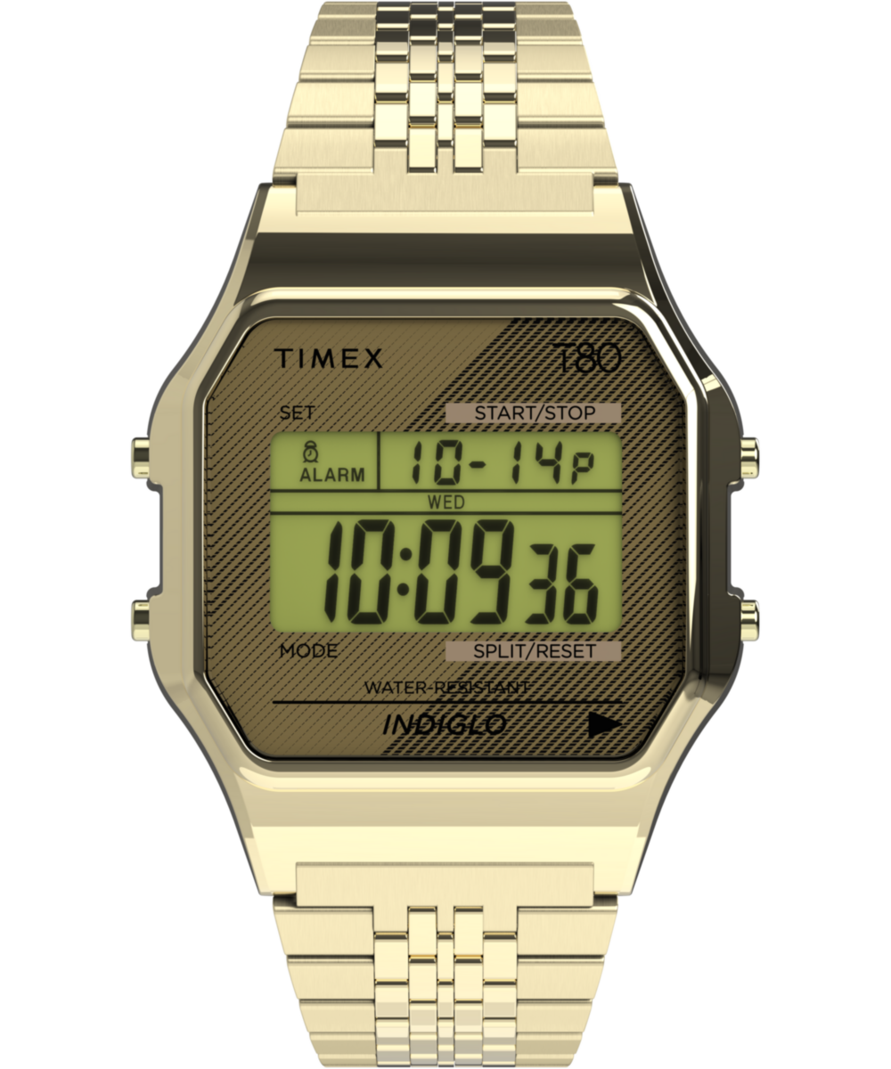 Timex T80 34mm Stainless Steel Bracelet Watch