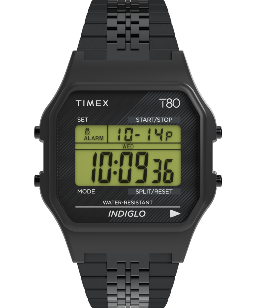 Timex T80 34mm Stainless Steel Bracelet Watch
