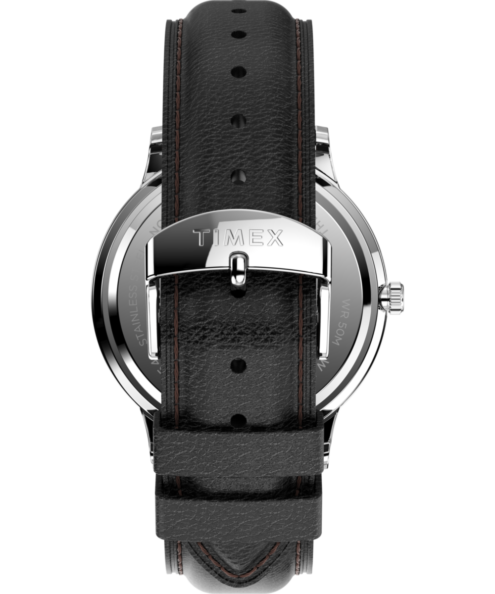 Waterbury Classic Day/Date 40mm Leather Strap Watch