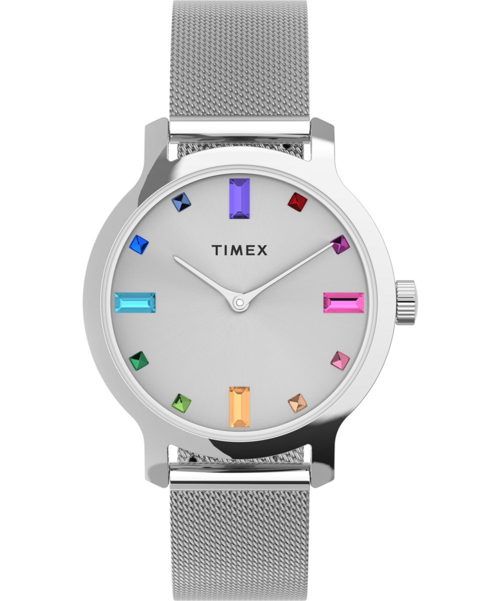 Transcend™ 31mm Stainless Steel Mesh Band Watch
