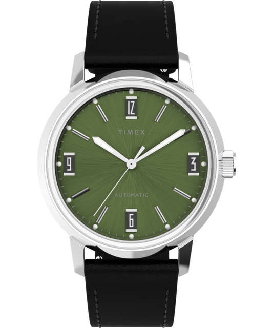 Marlin® Automatic 40mm Leather Strap Watch